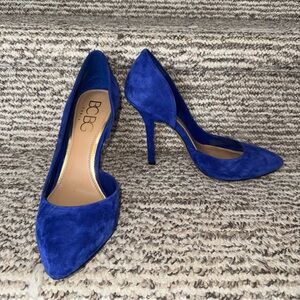 BCBG Royal Blue Suede Heels